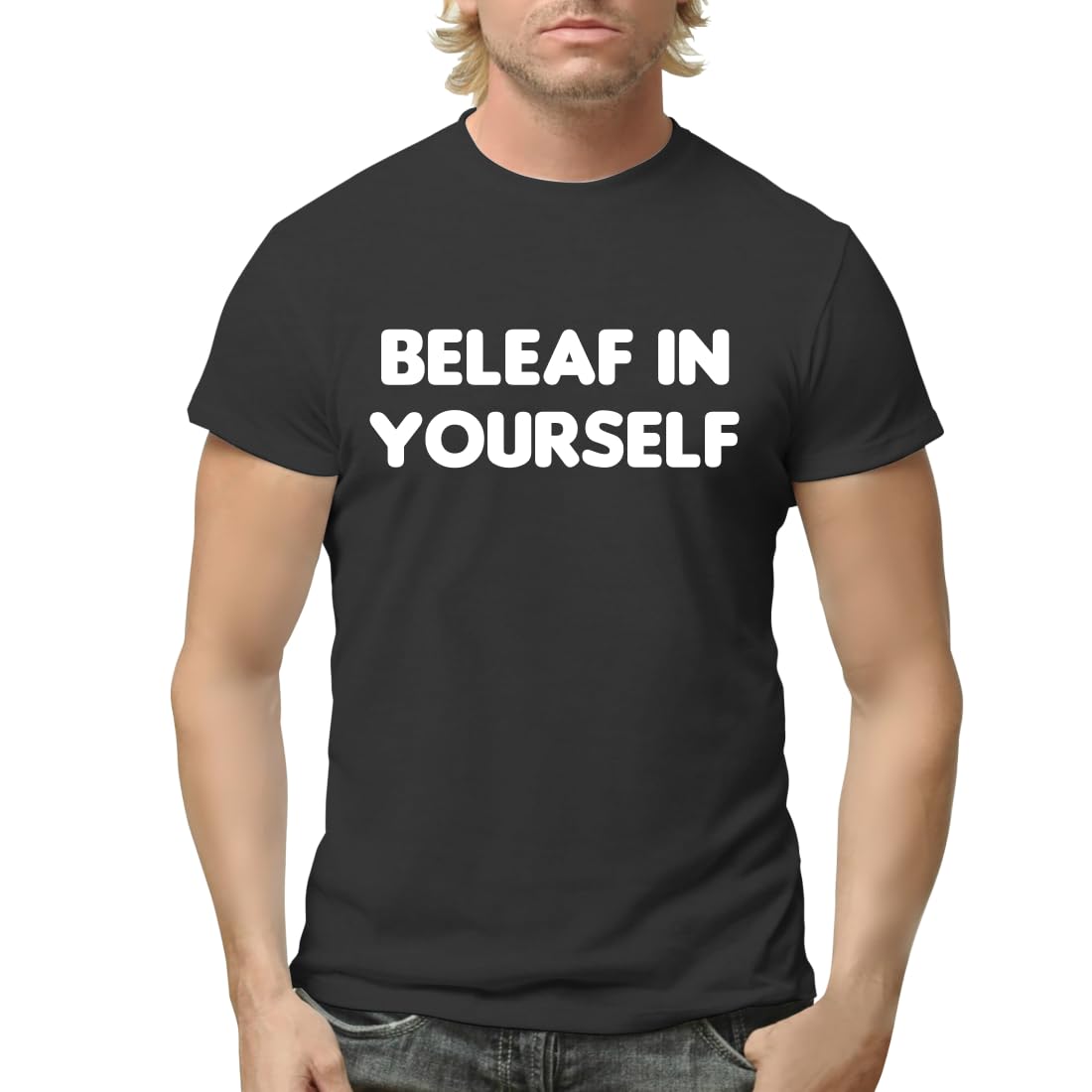 Beleaf in Yourself - Men's Adult Short Sleeve T-Shirt