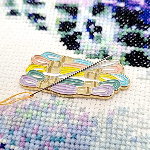Image of Meloca Designs Needle & Thread Needle Minder for Cross Stitch, Embroidery, Needlepoint, Sewing, Quilting, Needlework and Haberdashery