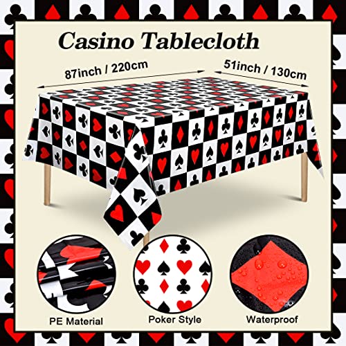 Winrayk 125Pcs Casino Theme Party Decorations Birthday Supplies Casino Red And Black Balloon Garland Poker Tablecloth Casino Backdrop Dice Poker Balloon Casino Games Las Vegas Casino Party Decorations #TOP4