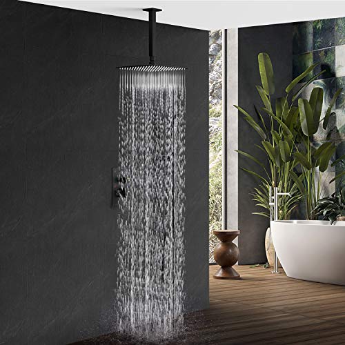 Ceiling Mounted Shower System,Suncleanse 10 Inches Shower Faucet Square Rain Shower Head with Handheld Spray,High… - Image 3