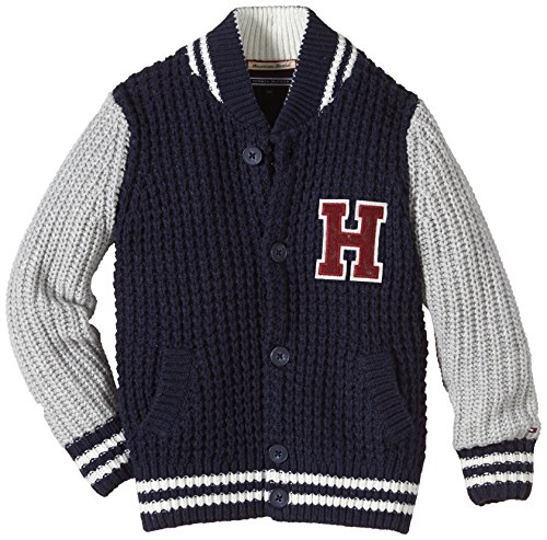 Cárdigan Tommy Hilfiger Brookline de punto para niños con botones y manga larga