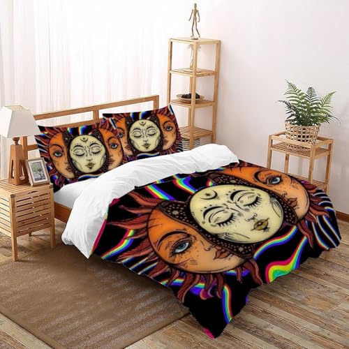Housse de couette microfibre imprimée 3D avec fermeture éclair - 2