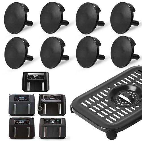 Air Fryer Replacement Parts for Ninja Foodi Airy Fryer, 8 PCS Food Grade Air Fryer Rubber Bumpers Feet Tabs Tips Accessories for Ninja Foodi DZ201 DZ071 DZ090 DZ100 DZ401 DZ550 DualZone Air Fryer