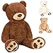BRUBAKER - Peluche géante XXL - Ours / Nounours - 100 cm - Ultra Douce & Mignonne - Marron