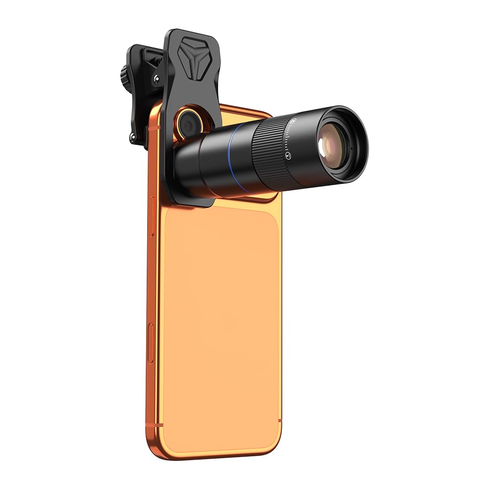 APEXEL TM6L HD 6X Teleobiettivo FMC Full Shield, lunghezza focale equivalente 156 mm, compatibile con iPhone 17/16/15, Samsung, Pixel e altri smartphone, nero diamante