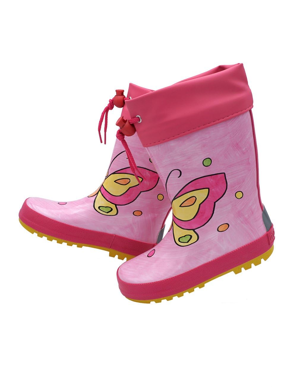 Maximo Stivali Di Gomma Per Bambina Con Gufo: Colore Lampone, Dipinti A Mano, Rifiniture 3M E Fodera Invernale, Taglia 22 EU, Mirtillo