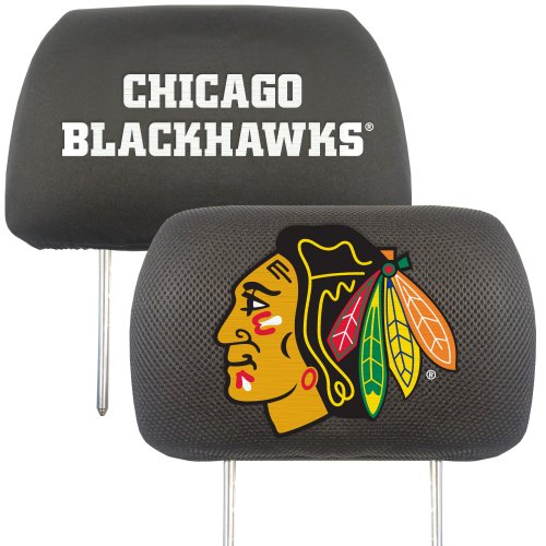 FANMATS - 14780 NHL Chicago Blackhawks Polyester Head Rest Cover