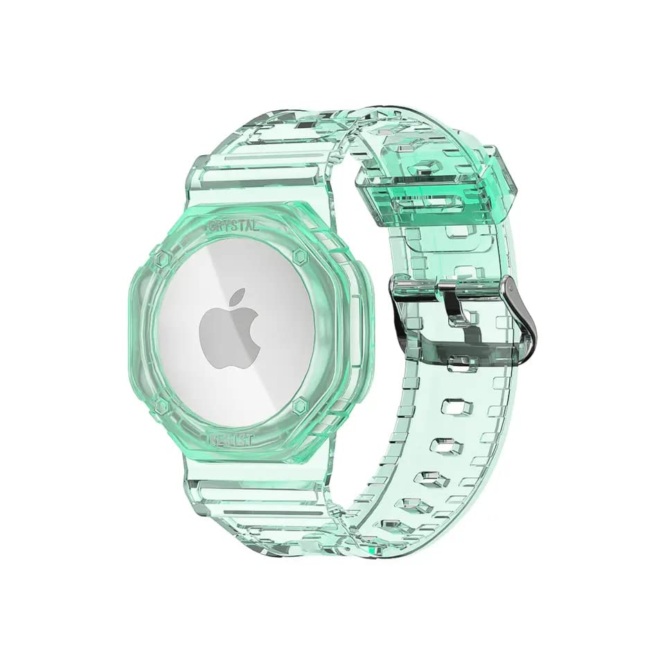 Soporte de pulsera para niños compatible con Airtag, pulsera suave y cómoda diseñada para Apple AirTag, reloj de seguridad ajustable para niños, protección antipérdida y antiarañazos diseñada para
