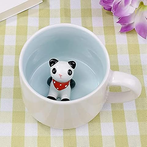 LOZACHE Taza de café con diseño de panda en 3D Cover