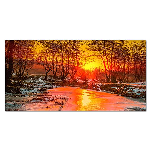 Photo sur verre nature enneigée pour créer une ambiance zen chez soi