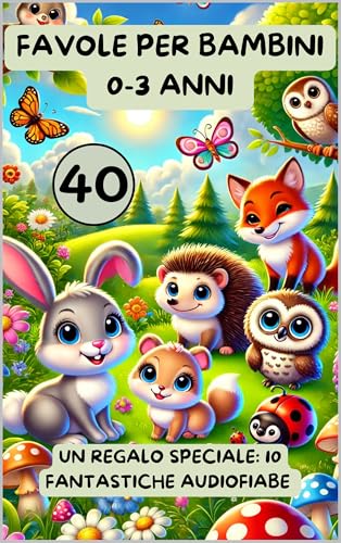 Favole per Bambini 0-3 anni: 40 Fiabe della Buonanotte: Storie Incantate e Illustrate a Colori con Teneri Animali. Insegnamenti Dolci per Accompagnare i Bimbi nel Mondo dei Sogn