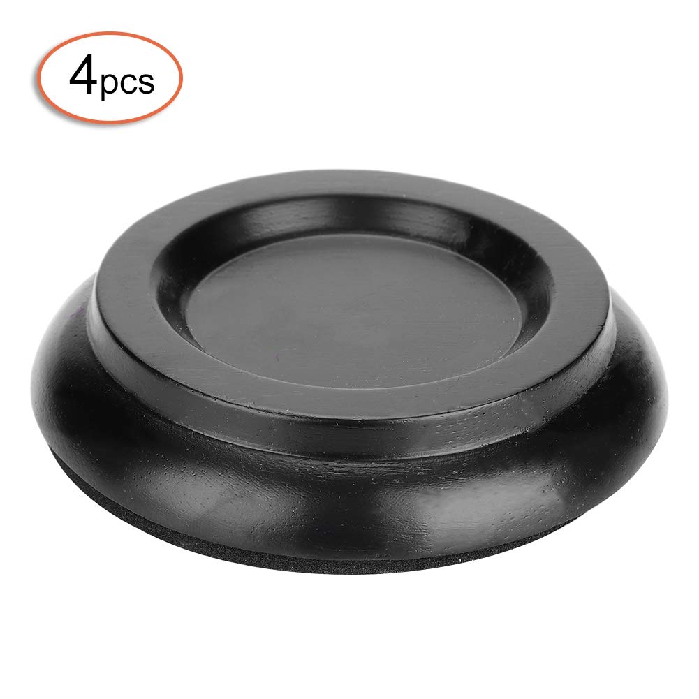 Dilwe Patins de Piano Droit, 4pcs Patins Ronds en Bois Accessoire pour Piano Droit