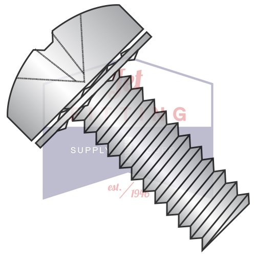 M3-0.5X10 SEMS Screws, Internal Tooth Lock Washer, ISO 7045 Phillips, A2 Stainless Steel Screw w/ 410 Stainless Steel Washer| Pan Head w/Free-Spinning Internal Tooth Lock Washer (Quantity: 2500)