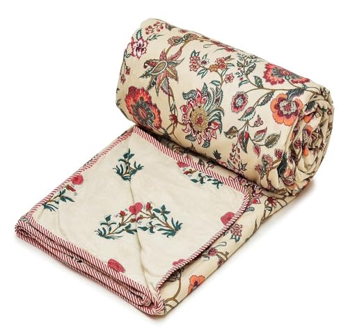 COZY FURNISH Cotton Dohar Single Bed Dohar 57 X 87 - Reversible AC Blanket/Dohar for Single Bed - Cotton Single Size Dohar