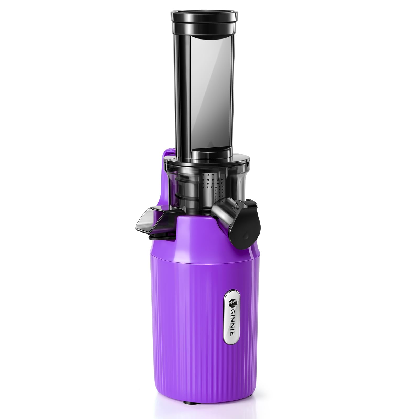 Ventray Ginnie Mini Cold Press Juicer, Small Slow Masticating Juicer for Vegetables and Fruits, High Juice Yield, Easy to Clean, Space-Saving, Fit for Personal/Travel/Picnic/Office - Purple