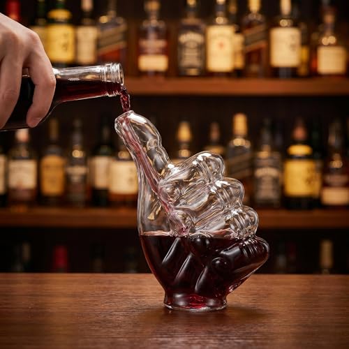 Vasos con forma de pulgar hacia arriba de cristal transparente para martini 6
