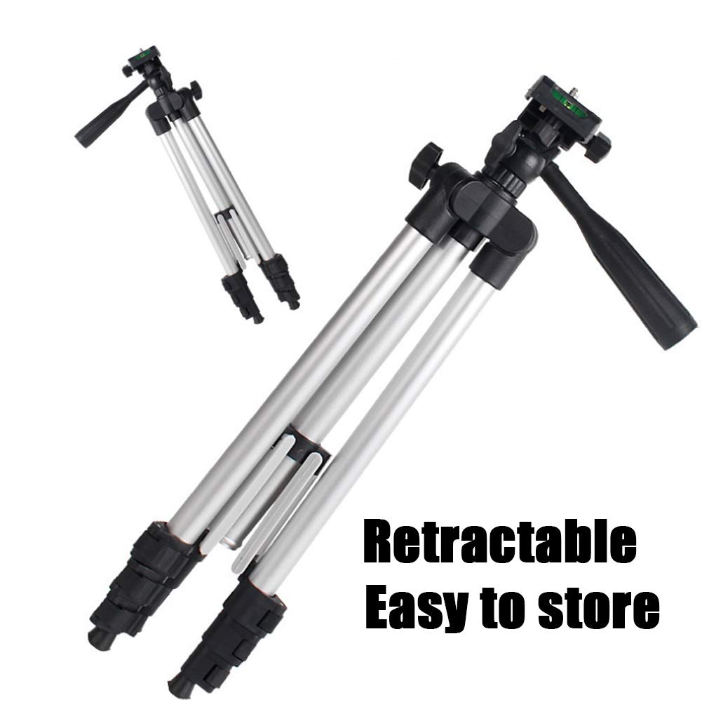 Teléfono Trípode, Extensible De Aluminio Ligero Trípode, Trípode De Cámara, Clip De Teléfono con Bolsa De Transporte, Portátil Trípode De Viaje para La Fotografía, Grabación De Vídeo, Vlogging