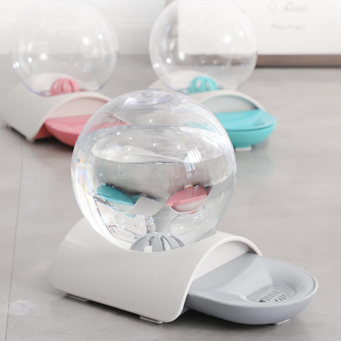 VILLCASE Automatischer Wasserspender für Haustiere Automatische Katzentränke 2,8 Liter Abs/acryl Transparent für Hunde und Katzen für Zuhause und Draußen