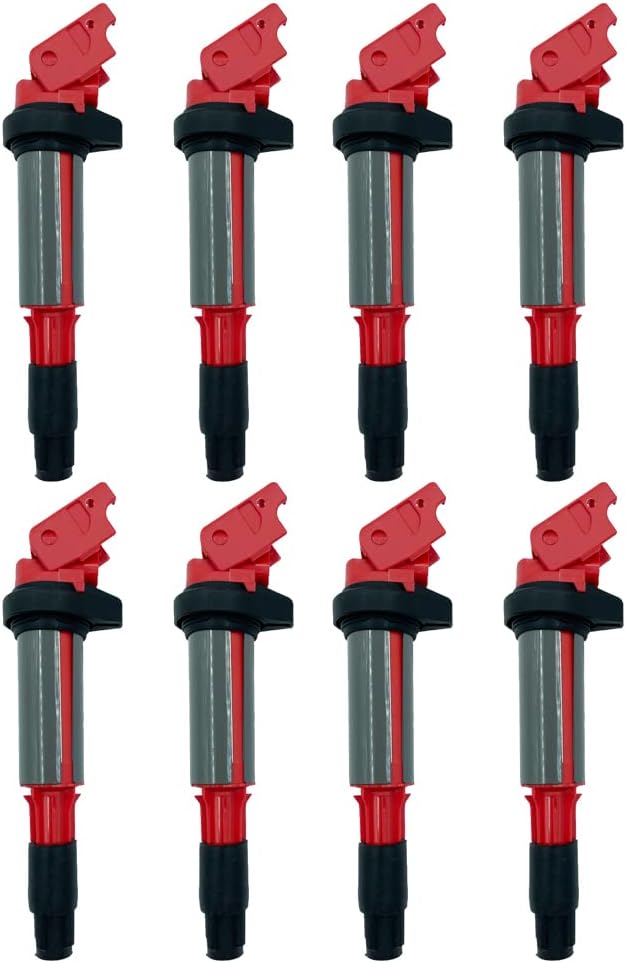 8PCS ARKAUTO HIGH PERFORMANCE IGNITION COIL ARK-IG522-R UF522 12131712219 FOR BMW 545i 550i 645Ci 650i 745i 745Li 750i 750Li Alpina B7 X5 4.5 4.8 V8 E53 E60 E61 E63 E64 E65