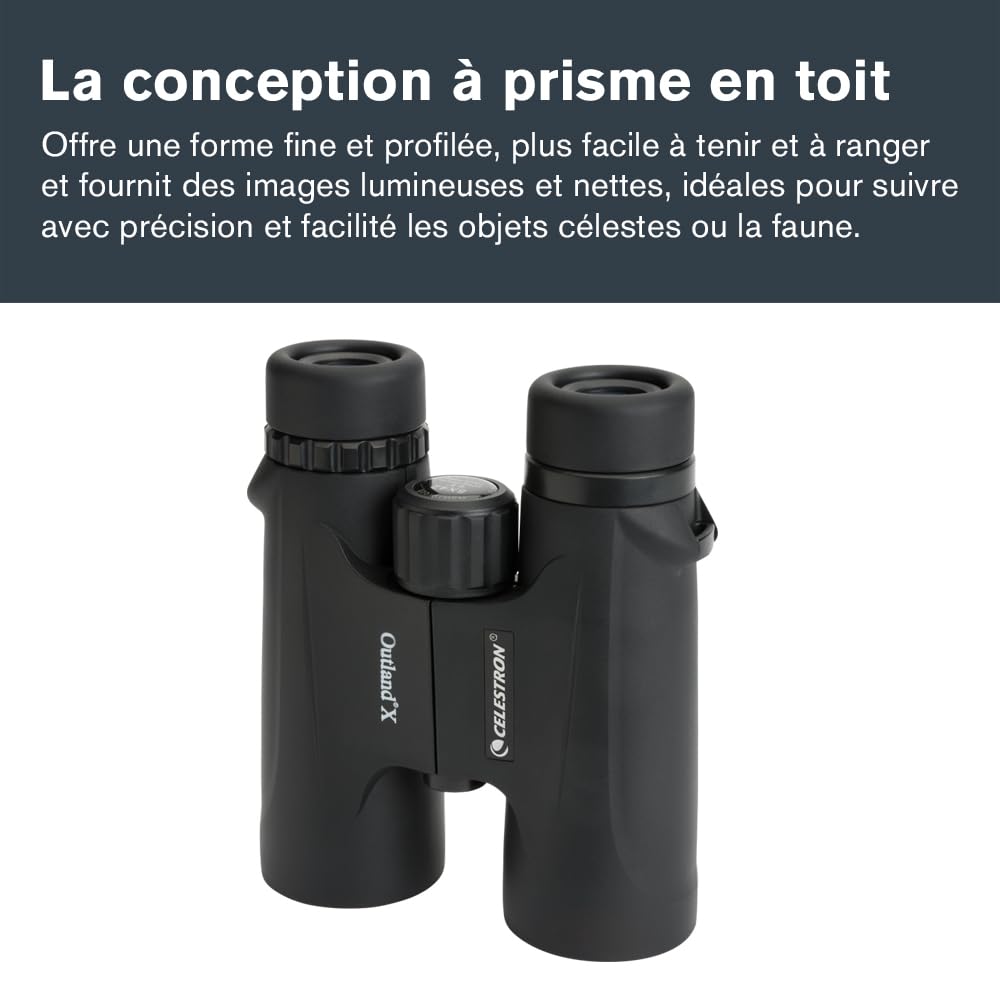 Celestron 71346 Outland X 8x42 Roof Prism Binoculars, Black