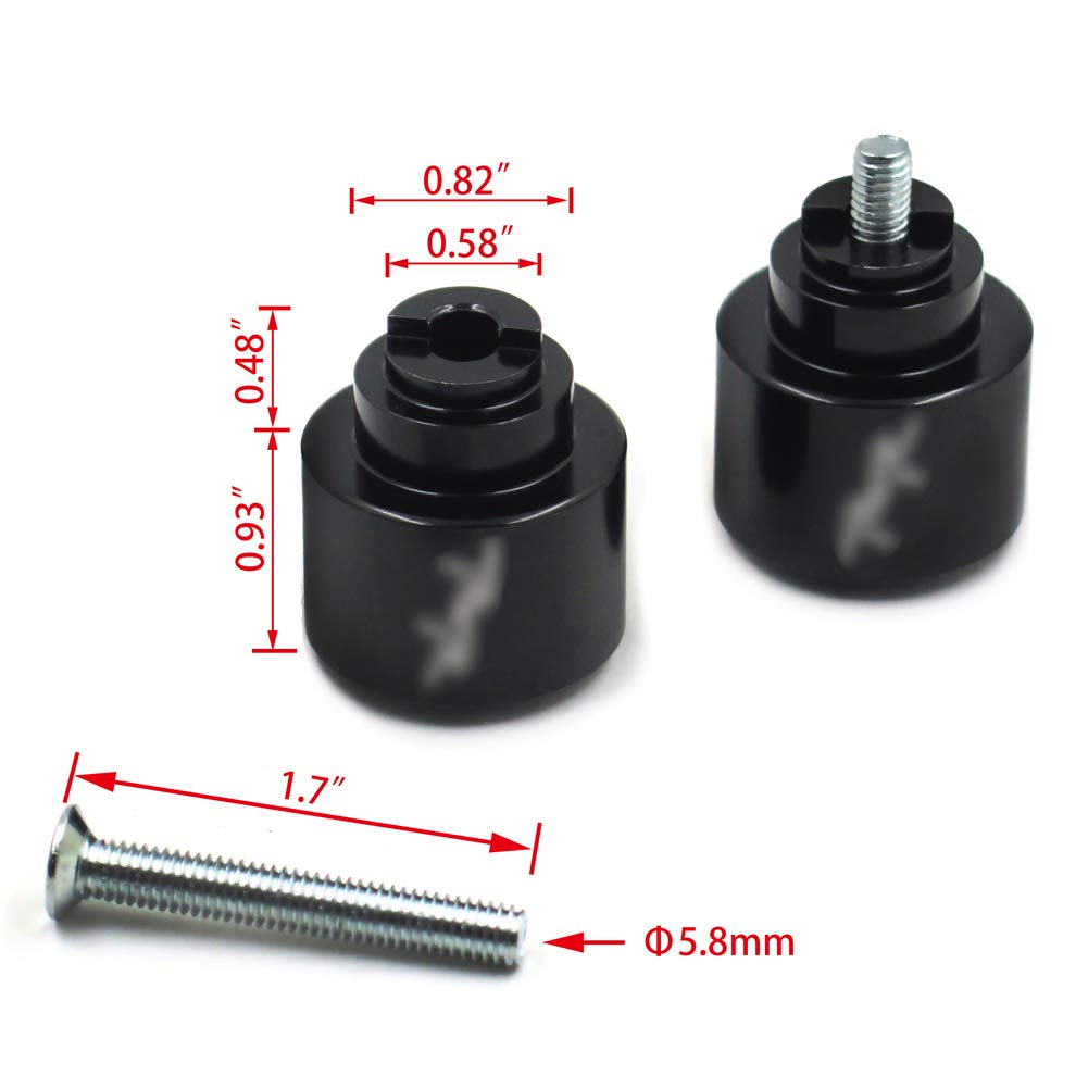 estremità Manubrio di Ricambio Compatibili con Honda CBR 250 600 900 929 954RR 1100 RR CBR1100Xx Rc51 Nero