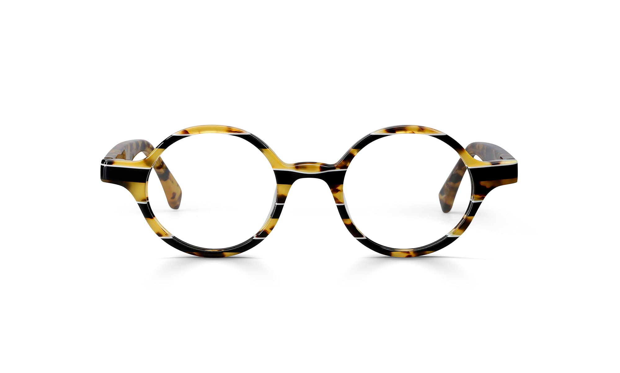eyebobs Wisecracker Premium Readers for Women and Men | Round Eye Glasses | Tortoise Stripe Front with Tortoise Temples | 3.50