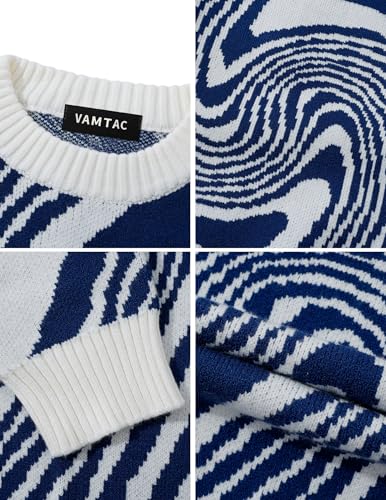 Vamtac Mens Oversized Sweater Vintage Graphic Pullover Crewneck Knit Jumper Y2K Unisex Streetwear 2025 Fall Tops4