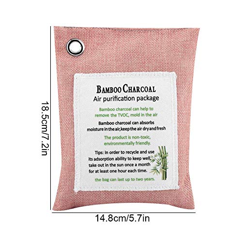 Natuurlijke Lucht Zuiverende Tas Geactiveerde Bamboe Houtskool Geur Zuiverder 8 Kleuren Polyester Linnen Geur Eliminator… - Image 3