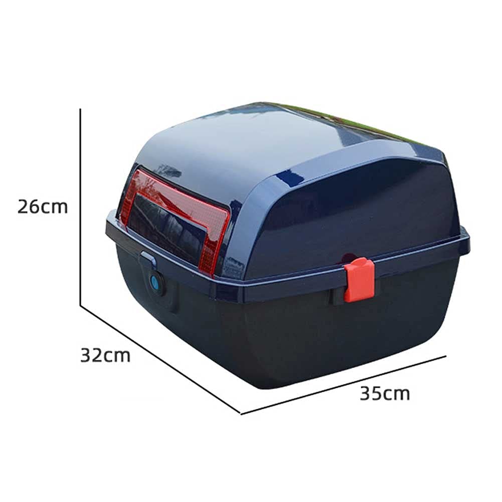 Baul Moto Universal Maleta Moto Caja De Motocicleta De 30l Caja De Motocicleta De Motocicleta Box De Motocicleta Condemo De Equipaje Trasero Con Tira Reflectante De Advertencia De Advertencia Nocturna