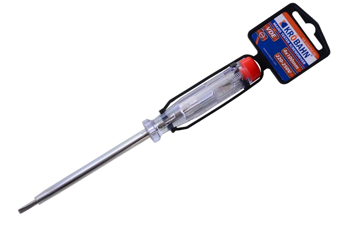 KROBAHN Mains Tester Screwdriver 4mm x 100mm