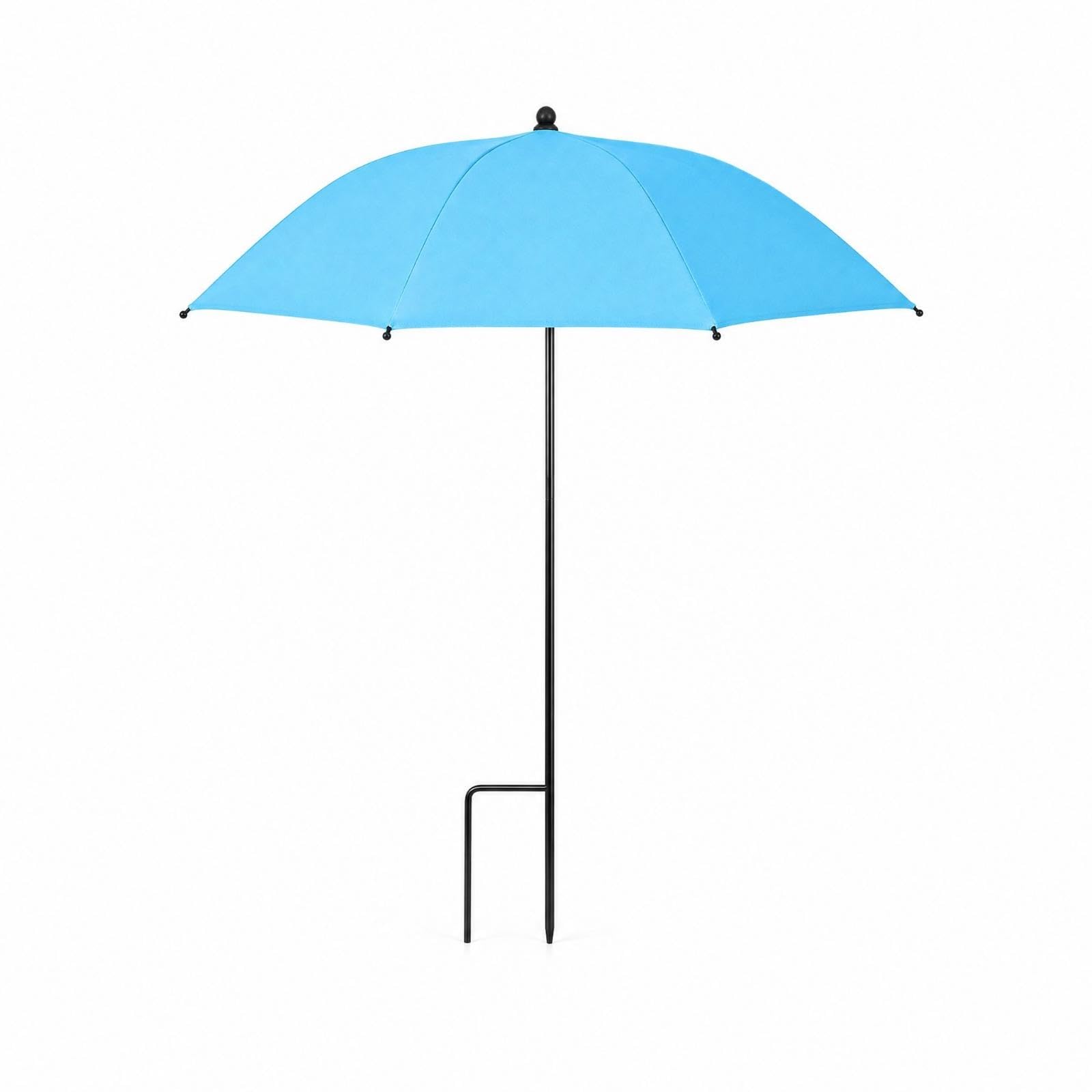 Plant Shade Umbrella with Stake Dome Shaped Plant Cover Metal Garden Umbrella with Stake for Gardeners, Potted Plants, Flower Beds Sky Blue Flat Edge-image-8