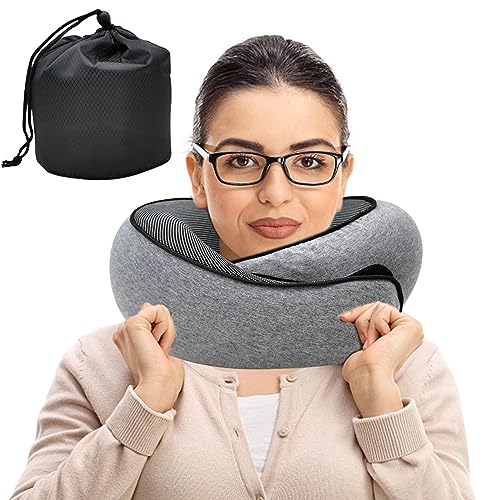 Iytefeki Travesseiro De Apoio De Pescoço - Almofada de pescoço de viagem de vôo,Espuma de memória ma
