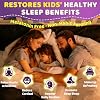 Kids 4+ Sleep Gummies No Melatonin - Magnesium Glycinate for Kids Teens with Saffron, L-Theanine, GABA, Chamomile, Lavender, Probiotics, Methylated B6 B12 Folate D3 for Unwind Brain & Muscle, 120cts