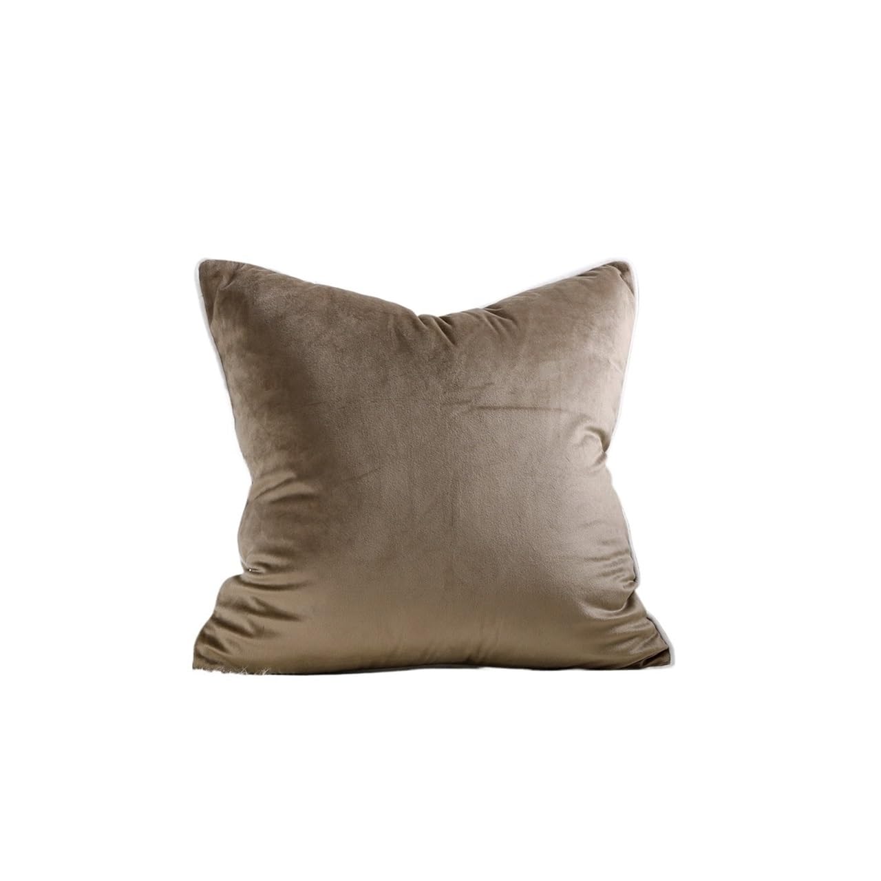 1pc Moderne Samt Kissenbezüge for Wohnzimmer schwarz weiß Velour Sofa Dekor 45x45/50x50cm(Light Brown,50x50cm Cover)