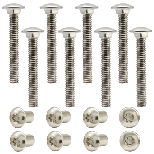HARSKIYER 8 Pack Trailer Hasp Bolt Kit, 304 Stainless Steel Fasteners with 5/16