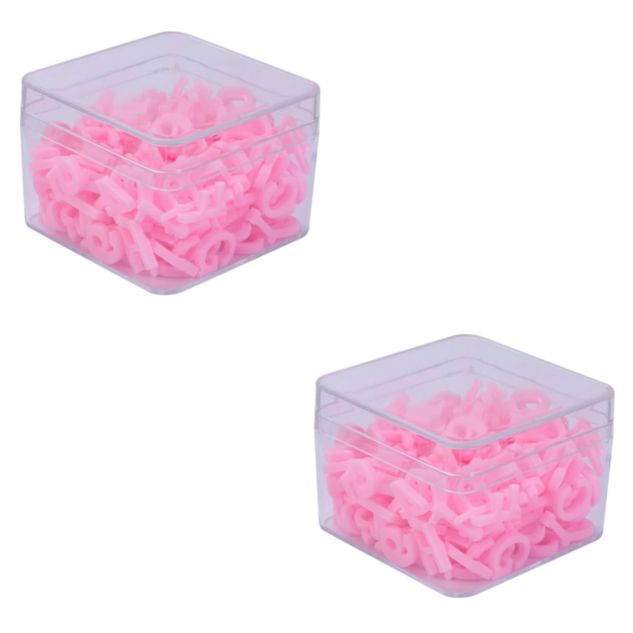 NUOBESTY 2 Sets Lernspielzeug Für Jungen Und Mädchen 26 Alphabet-harzperlen Perlenspielzeug Buchstabenperlen Zur Armbandherstellung Acrylfigur- -set 200 Stück * 2