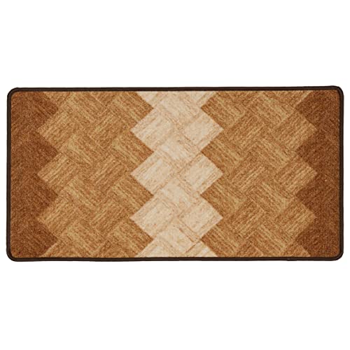 Baroni Home Alfombra de cocina antideslizante, alfombra decorativa lavable, 50 x 100 cm, beige