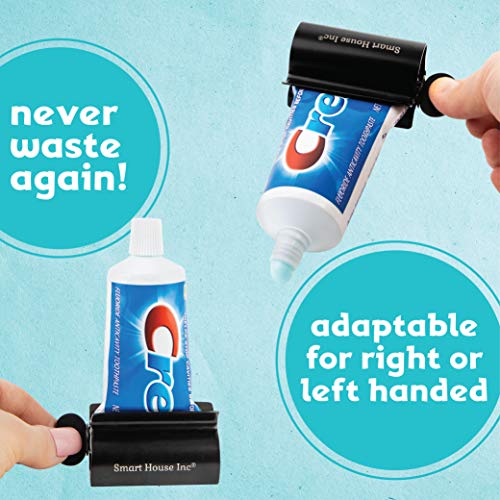 Image of Toothpaste Squeezer Tube Roller Stainless Steel Tube Squeezer Rollers, Saves Toothpaste, Creams, Puts an end to Waste - Simple and Practical [Black]