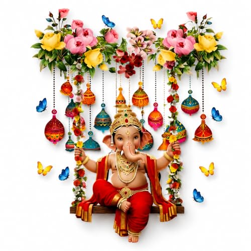 Baby Ganesha vinilo decorativo mural 28 x 26 pulgadas