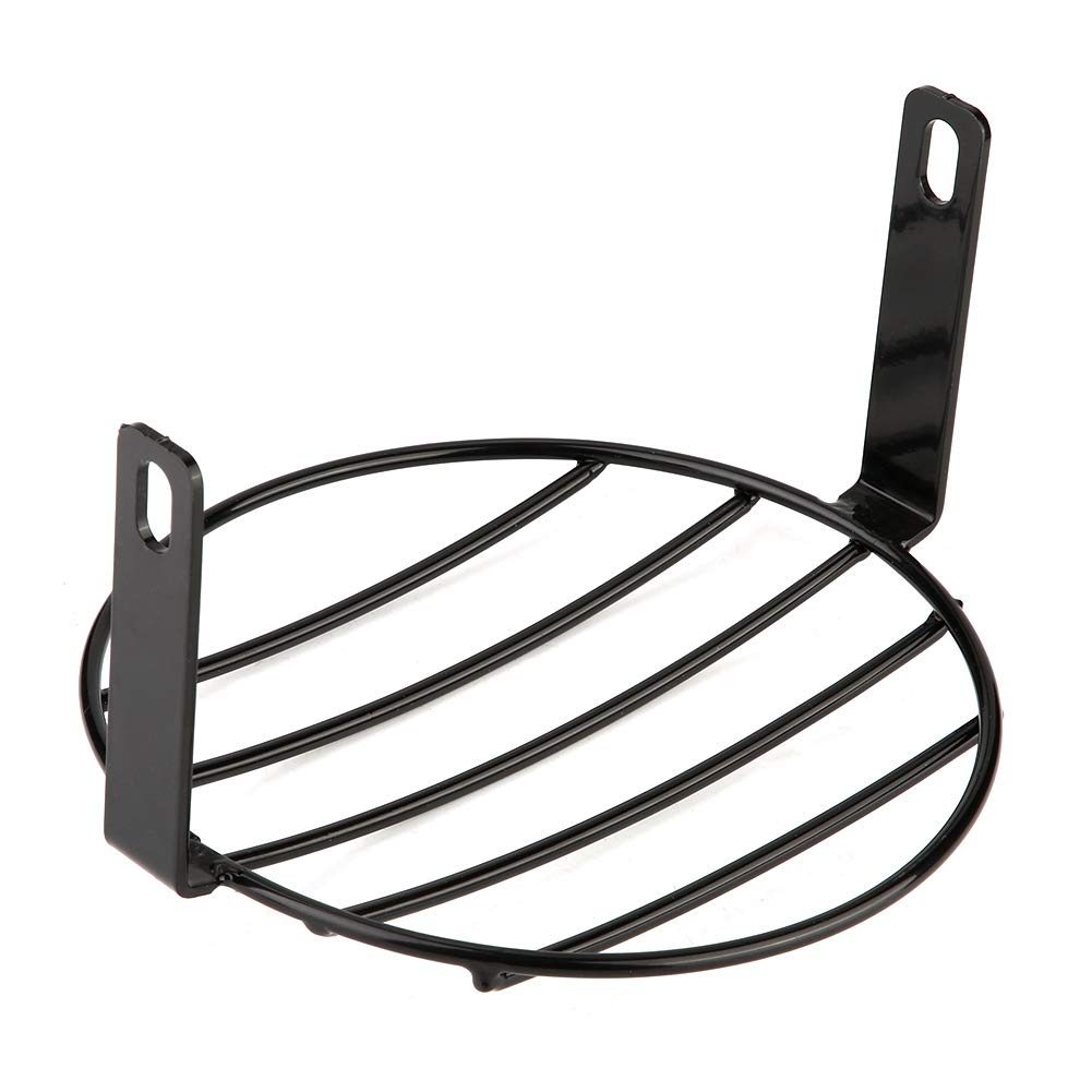 griglia faro moto + Coperchio Griglia Faro Anteriore 7 pollici Moto Retrò in Metallo Grill Side Mount Copri Faro