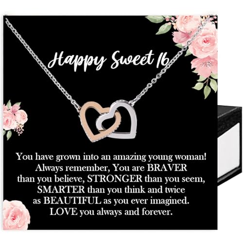 KOLMALK Sweet 16 �ޏ��ւ̃M�t�g�A16�΂̒a�����v���[���g�A16�΂̃W���G���[�A�X�E�B�[�g16�l�b�N���X�AHappy Sweet Sixteen Bday�J�[�h�M�t�g�A�C�f�A�l�b�N���X�A���b�Z�[�W�J�[�h�ƃM�t�g�{�b�N�X�t��, �X�e�����X�|,