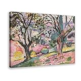 QIENAZIO Impresión artística de olivo de Matisse of Collioure - Lienzo decorativo al óleo natural vintage para decoración de pared, pósteres para el hogar, bar, restaurante, garaje, cafetería