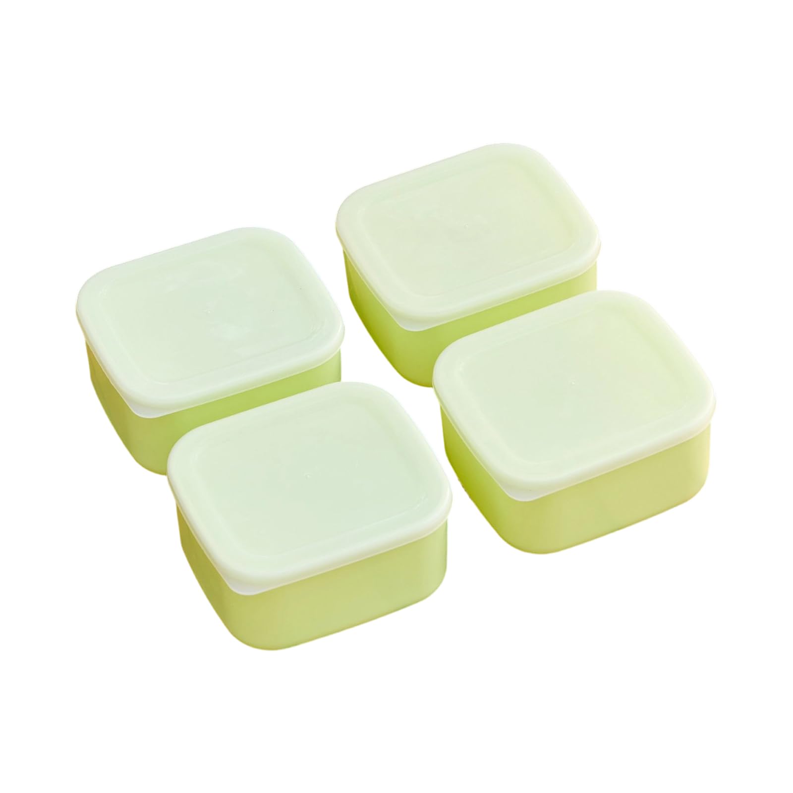 Qusinfc Food Boxes 4 Pack Space Saving Stackable Ideal for Leftovers Groceries Freezer Fridge Storage Structure Compact Food Carriers