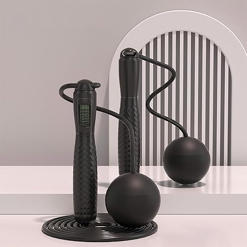 Miniatura 2 de Cuerda de saltar inalámbrica con contador, cuerda de saltar sin cuerda 2 en 1 con gran cuerda de saltar inalámbrica con peso para mujeres con