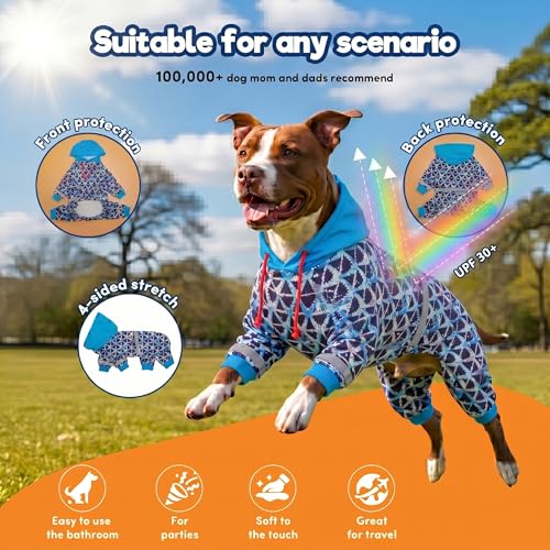 Pijama para perro LovinPet talla XL con capucha ligera miniatura 3
