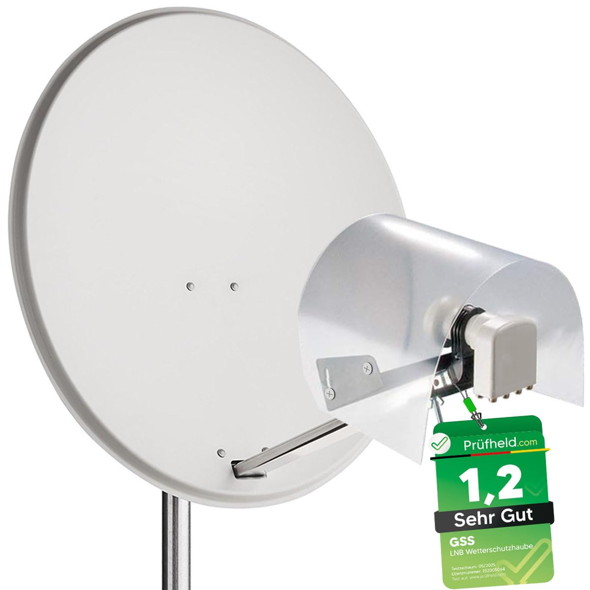 GSS LNB protezione dalle intemperie per 2 LNB, protezione dalle intemperie, protezione LNC da pioggia, grandine e neve, protezione LMB per parabola satellitare, copertura LNB
