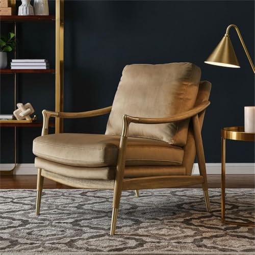 Sillón Plegable Tela Marrón miniatura 2