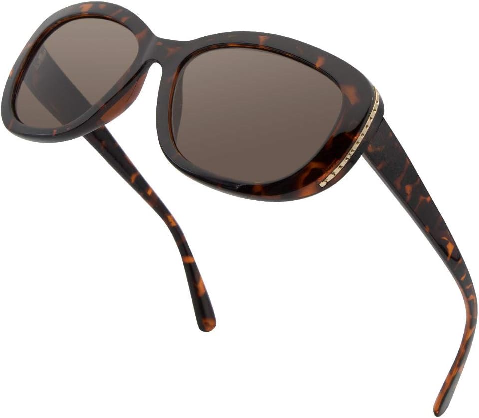 VITENZI Full Reader Sunglasses for Women Tinted Reading Sun Glasses with Built In Full Readers, Venice