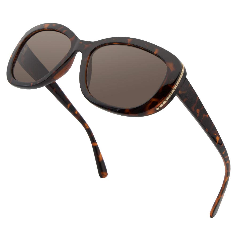 VITENZI Full Reader Sunglasses for Women Tinted Reading Sun Glasses with Built In Full Readers, Venice