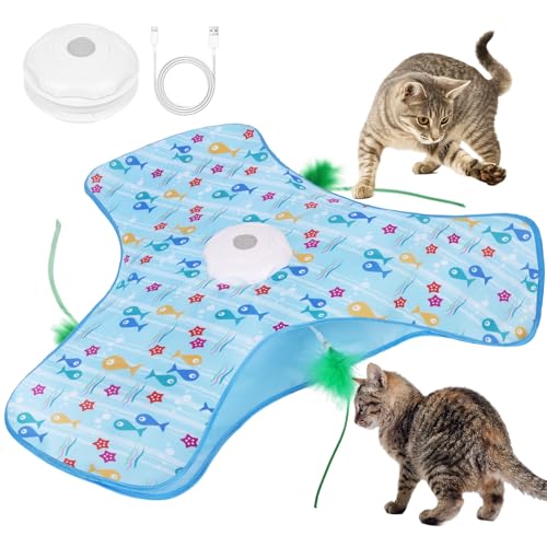 【Giocattolo Interattivo per Gatti da Interno】 Questa copertura per giocattoli da caccia per gatti offre un movimento libero a 360°, ricreando perfettamente una scena di 